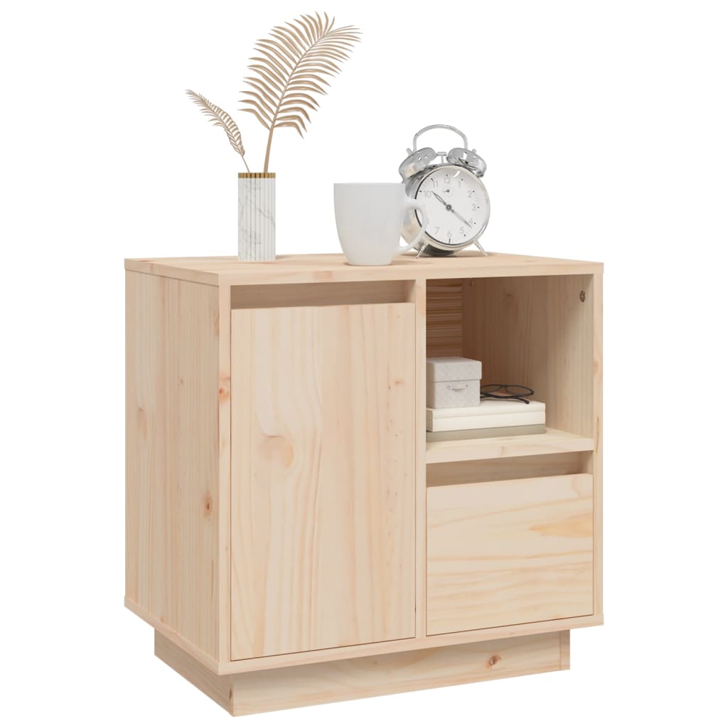 Nattbord Sengbord Tre heltre furu 50x34x50 cm