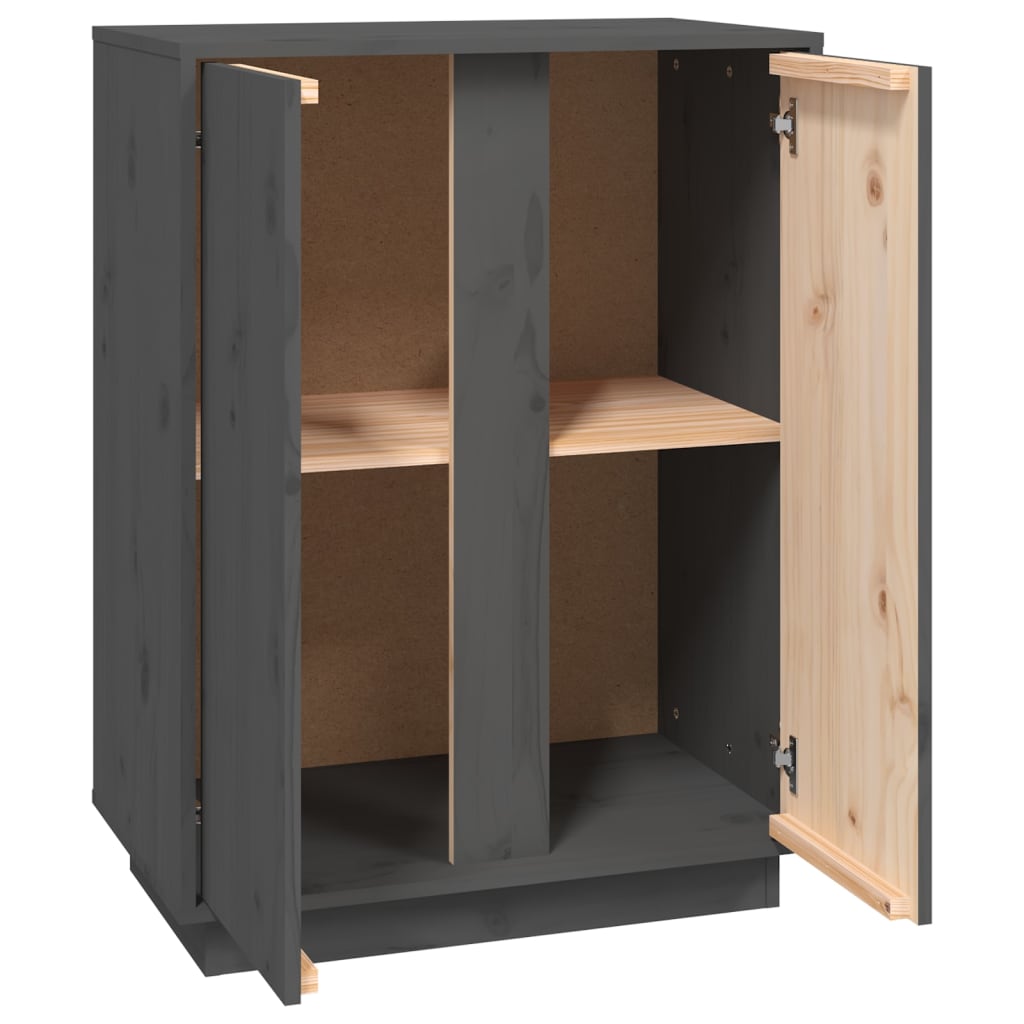 Skjenk Grå 60x35x80 cm heltre furu