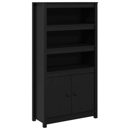 Skap Svart 80x35x154 cm heltre furu