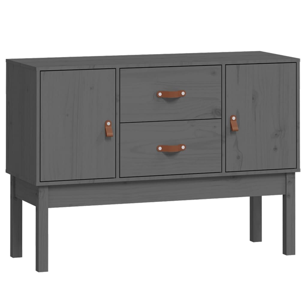 Skjenk grå 110x40x78 cm heltre furu