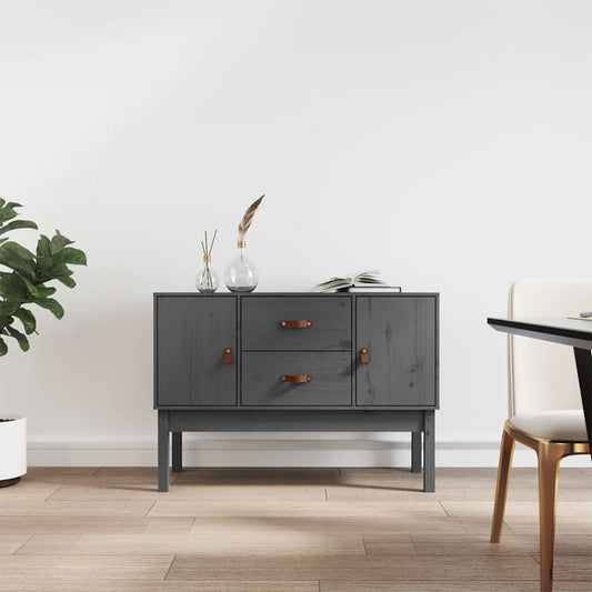 Skjenk grå 110x40x78 cm heltre furu