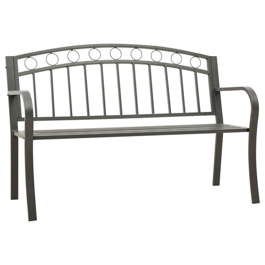 Hagebenk Metall grå 120 cm stål