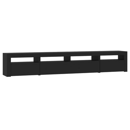 TV-Møbel Svart TV-benk med LED-lys 240x35x40 cm