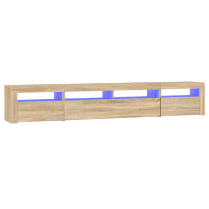 TV-Møbel Sonoma Eik TV-benk med LED-lys 240x35x40 cm