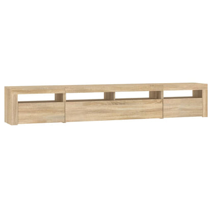 TV-Møbel Sonoma Eik TV-benk med LED-lys 240x35x40 cm