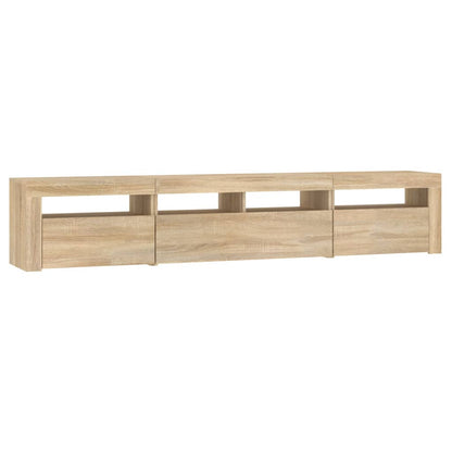 TV-Møbel Sonoma Eik TV-benk med LED-lys 210x35x40 cm