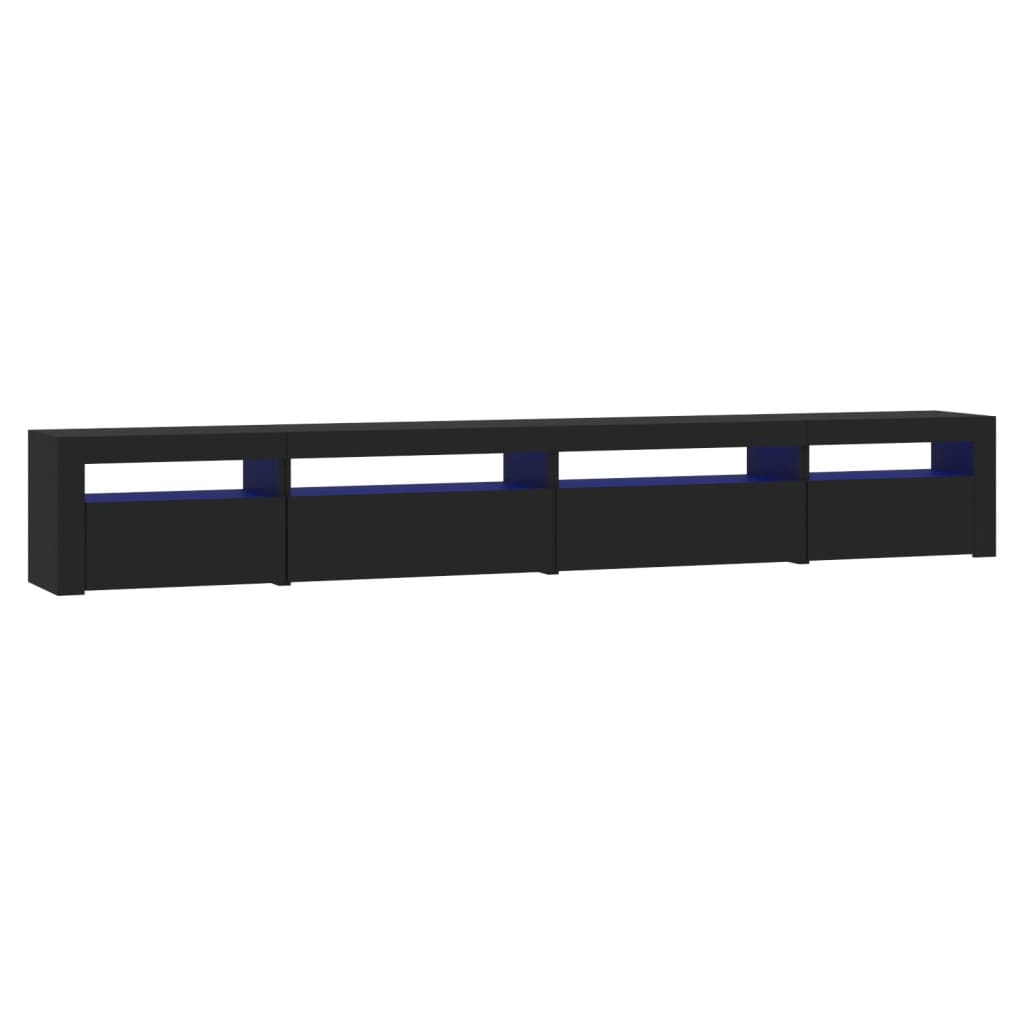 TV-Møbel Svart TV-benk med LED-lys 270x35x40 cm
