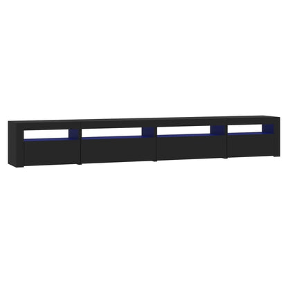 TV-Møbel Svart TV-benk med LED-lys 270x35x40 cm
