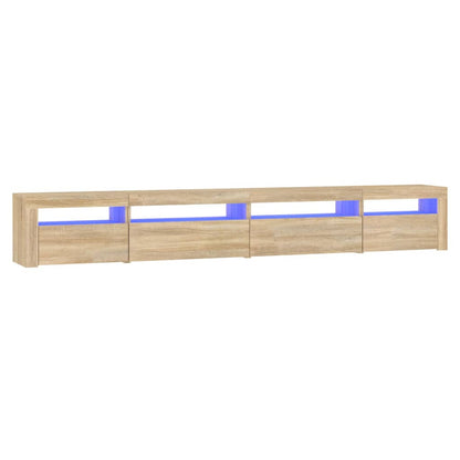 TV-Møbel Sonoma Eik TV-benk med LED-lys 270x35x40 cm