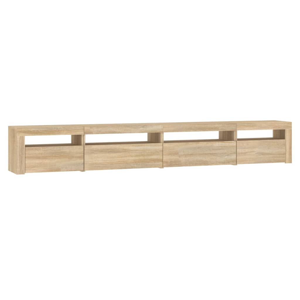 TV-Møbel Sonoma Eik TV-benk med LED-lys 270x35x40 cm