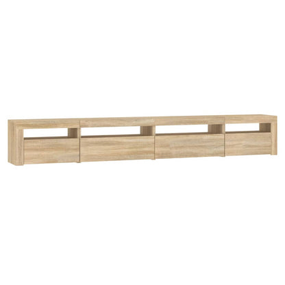 TV-Møbel Sonoma Eik TV-benk med LED-lys 270x35x40 cm