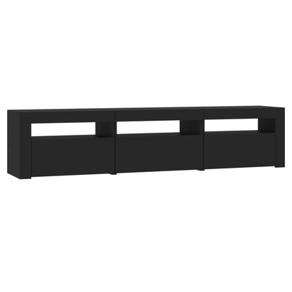 TV-Møbel Svart TV-benk med LED-lys 180x35x40 cm