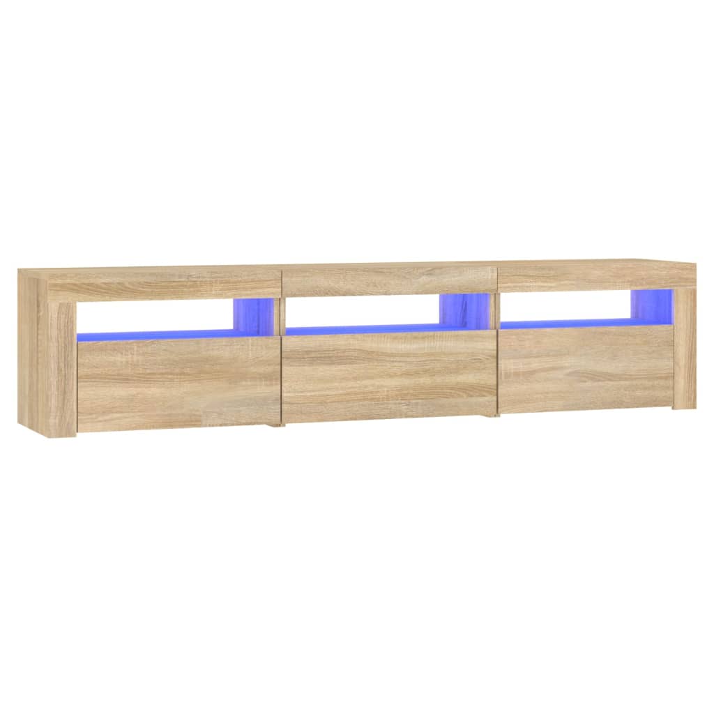 TV-Møbel Sonoma Eik TV-benk med LED-lys 180x35x40 cm