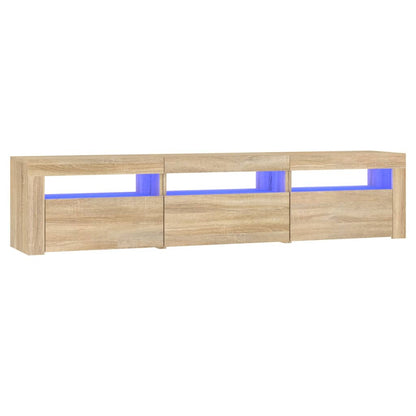 TV-Møbel Sonoma Eik TV-benk med LED-lys 180x35x40 cm
