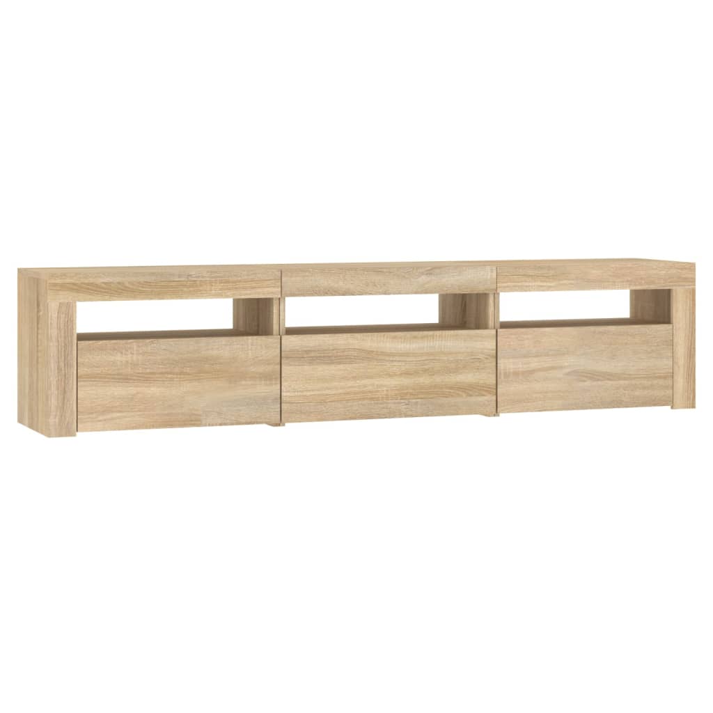 TV-Møbel Sonoma Eik TV-benk med LED-lys 180x35x40 cm