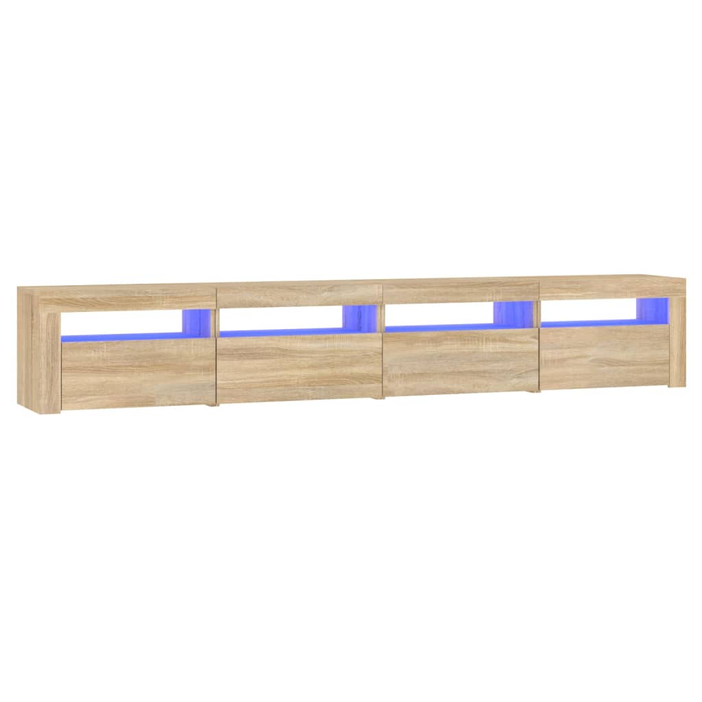 TV-Møbel Sonoma Eik TV-benk med LED-lys 240x35x40 cm