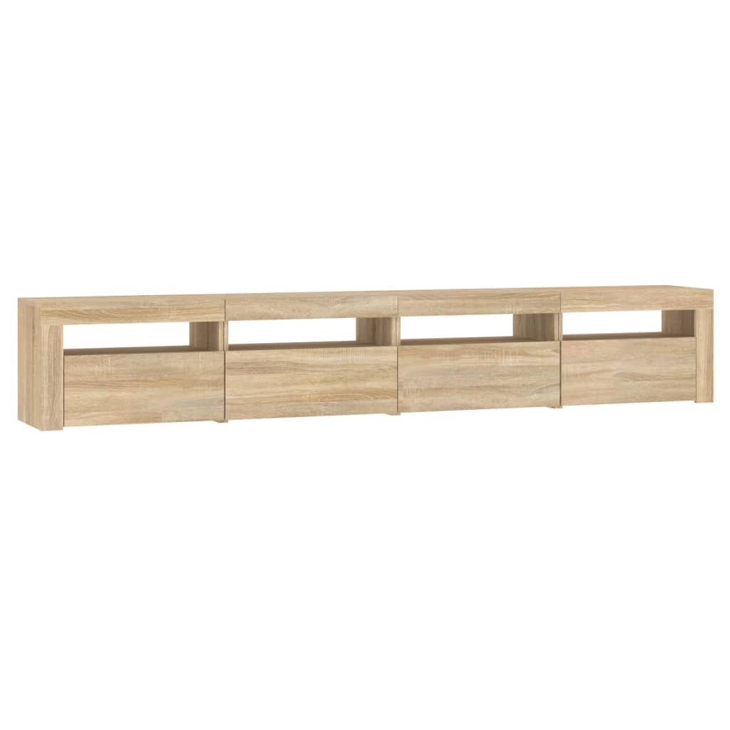 TV-Møbel Sonoma Eik TV-benk med LED-lys 240x35x40 cm