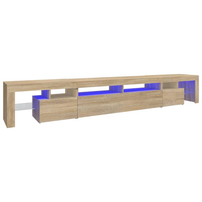 TV-Møbel Sonoma Eik TV-benk med LED-lys 260x36,5x40 cm