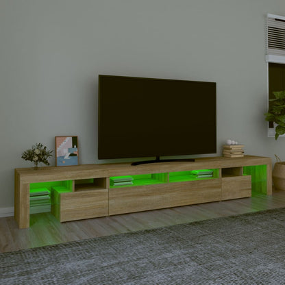TV-Møbel Sonoma Eik TV-benk med LED-lys 260x36,5x40 cm