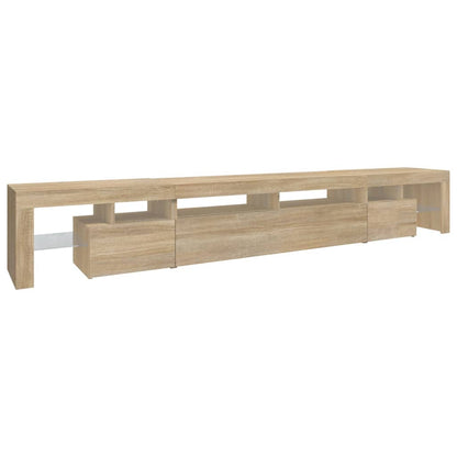 TV-Møbel Sonoma Eik TV-benk med LED-lys 260x36,5x40 cm