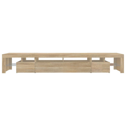 TV-Møbel Sonoma Eik TV-benk med LED-lys 260x36,5x40 cm