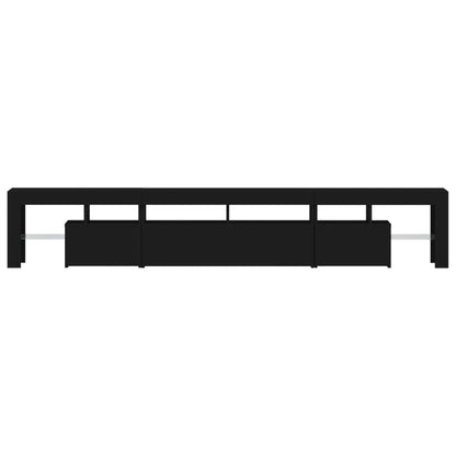 TV-Møbel Svart TV-benk med LED-lys 230x36,5x40 cm