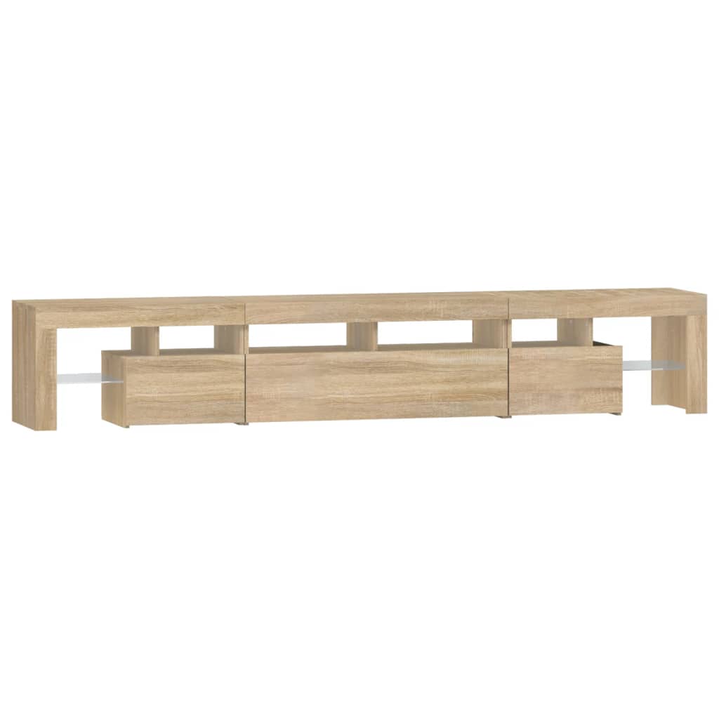 TV-Møbel Sonoma Eik TV-benk med LED-lys 230x36,5x40 cm