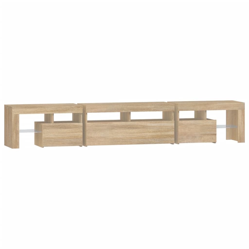 TV-Møbel Sonoma Eik TV-benk med LED-lys 230x36,5x40 cm