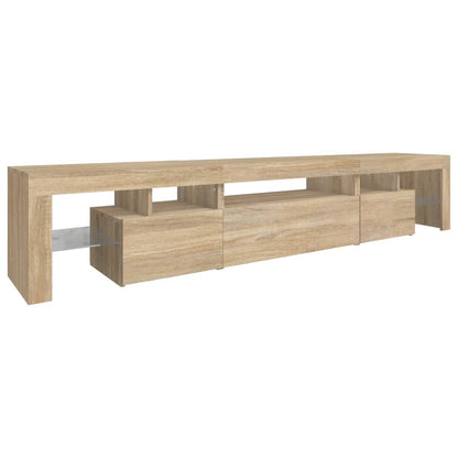 TV-Møbel Sonoma Eik TV-benk med LED-lys 215x36,5x40 cm