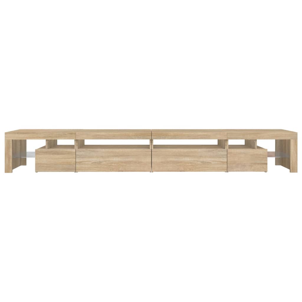 TV-Møbel Sonoma Eik TV-benk med LED-lys 290x36,5x40 cm