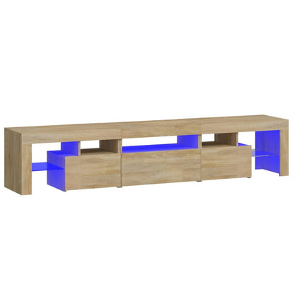 TV-Møbel Sonoma Eik TV-benk med LED-lys200 x 36,5 x 40 cm