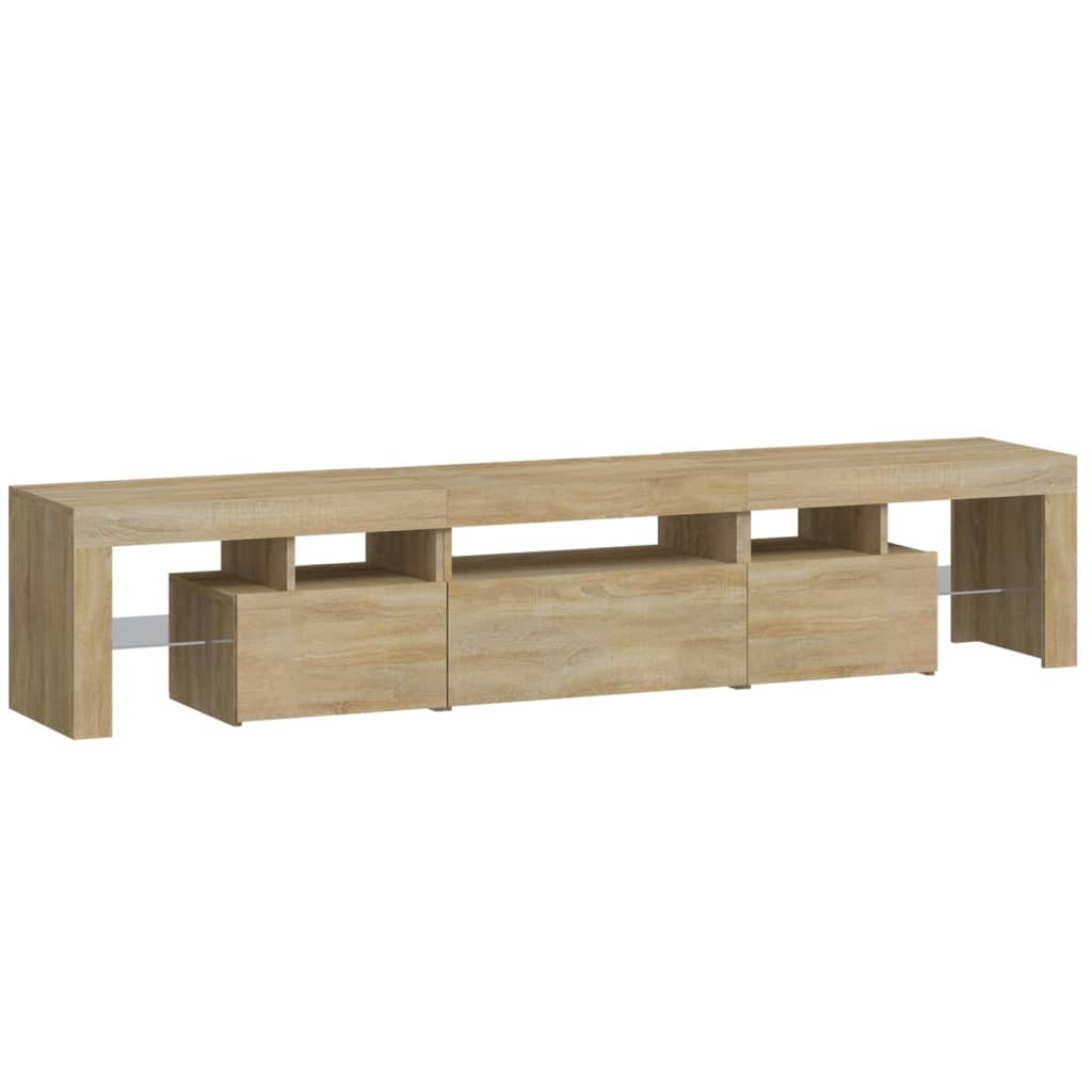 TV-Møbel Sonoma Eik TV-benk med LED-lys200 x 36,5 x 40 cm
