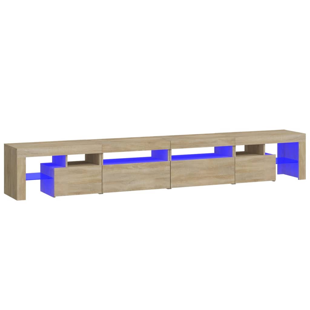 TV-Møbel Sonoma Eik TV-benk med LED-lys 260x36,5x40 cm