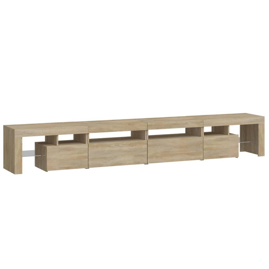 TV-Møbel Sonoma Eik TV-benk med LED-lys 260x36,5x40 cm