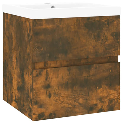 Servantskap Baderom med innebygd vask Røkt eik