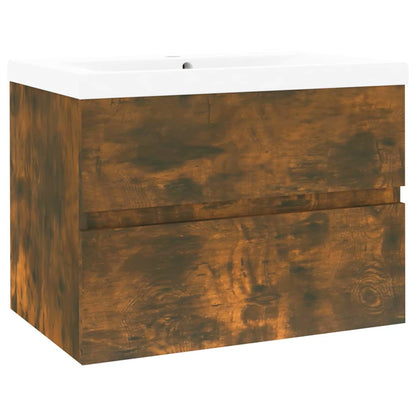 Servantskap Baderom med innebygd vask Røkt eik