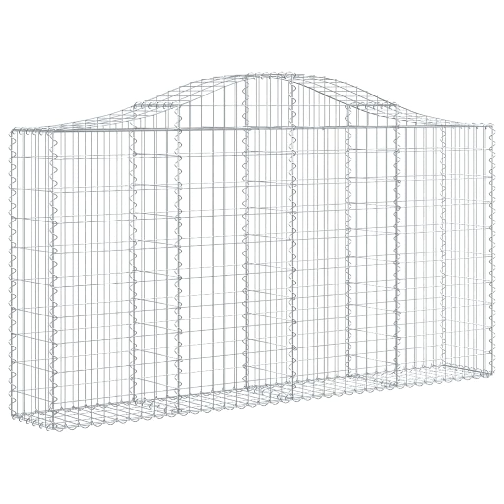 Gabionkurv buet 200x30x100/120 cm galvanisert jern