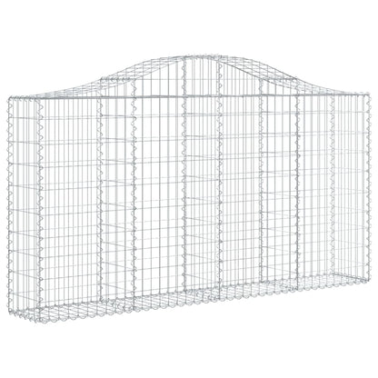 Gabionkurv buet 200x30x100/120 cm galvanisert jern
