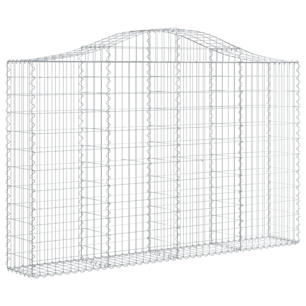 Gabionkurv buet 200x30x120/140 cm galvanisert jern