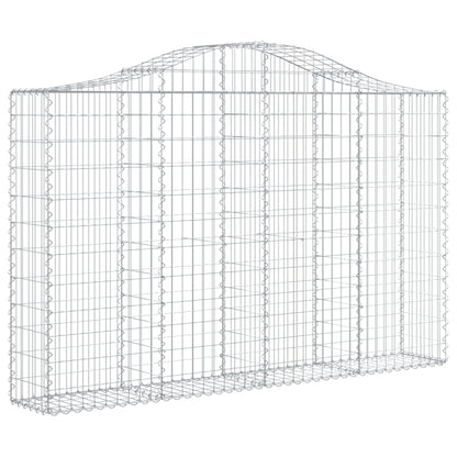 Gabionkurv buet 200x30x120/140 cm galvanisert jern