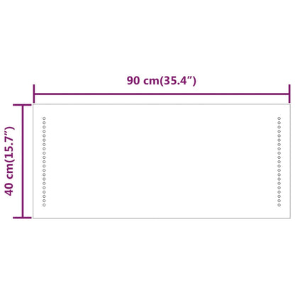 Baderomsspeil med LED 40x90 cm