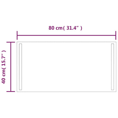 Baderomsspeil med LED 40x80 cm