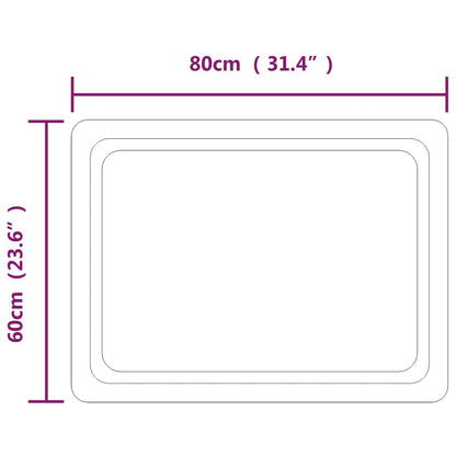 Baderomsspeil med LED 60x80 cm
