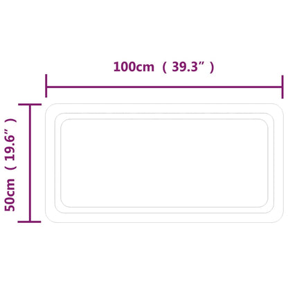 Baderomsspeil med LED 50x100 cm
