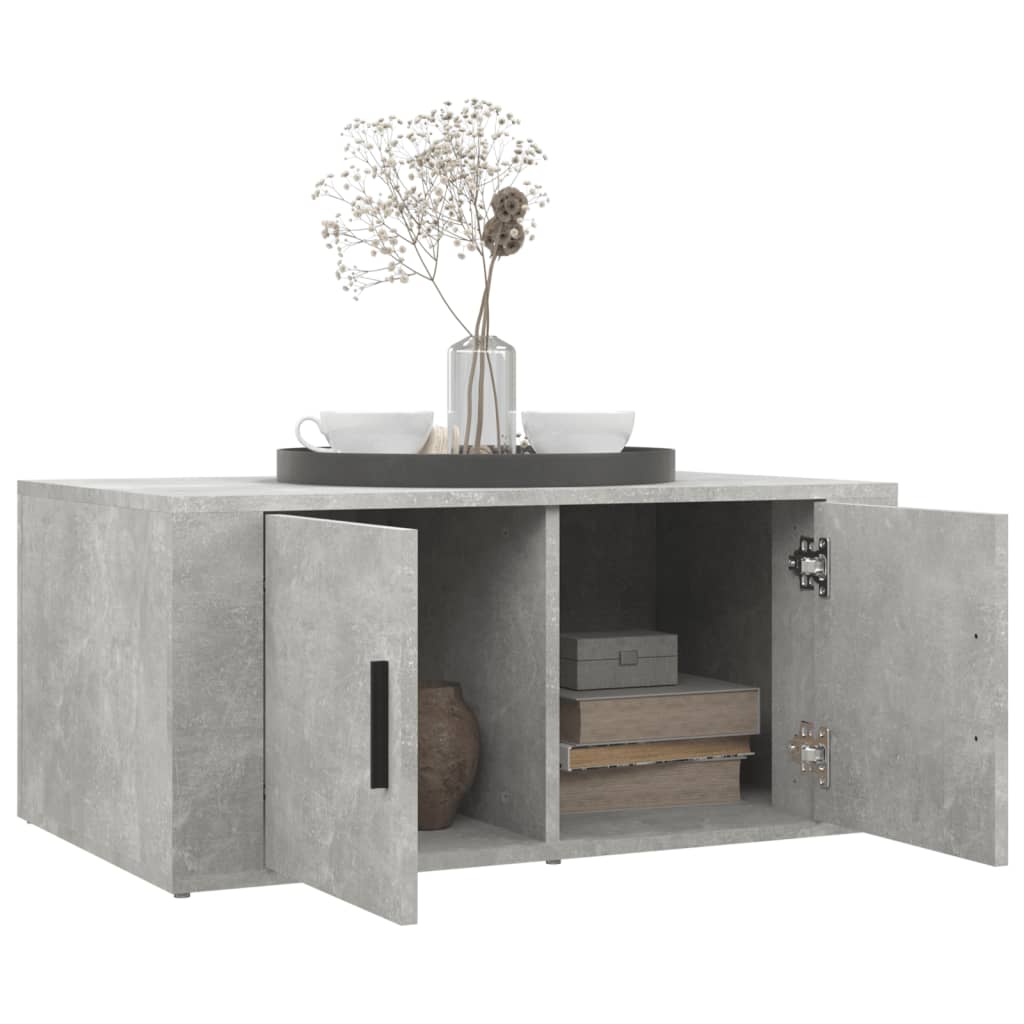 Salongbord Sofabord Betonggrå 80x50x36 cm