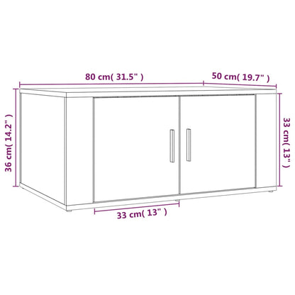 Salongbord Sofabord Brun Eik 80x50x36 cm