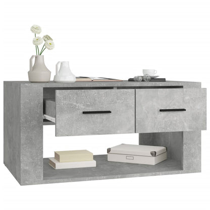 Salongbord Sofabord Betonggrå 80x50x40 cm