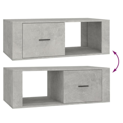 Salongbord Sofabord Betonggrå 100x50,5x35 cm