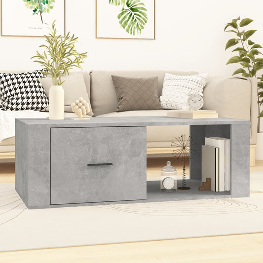 Salongbord Sofabord Betonggrå 100x50,5x35 cm