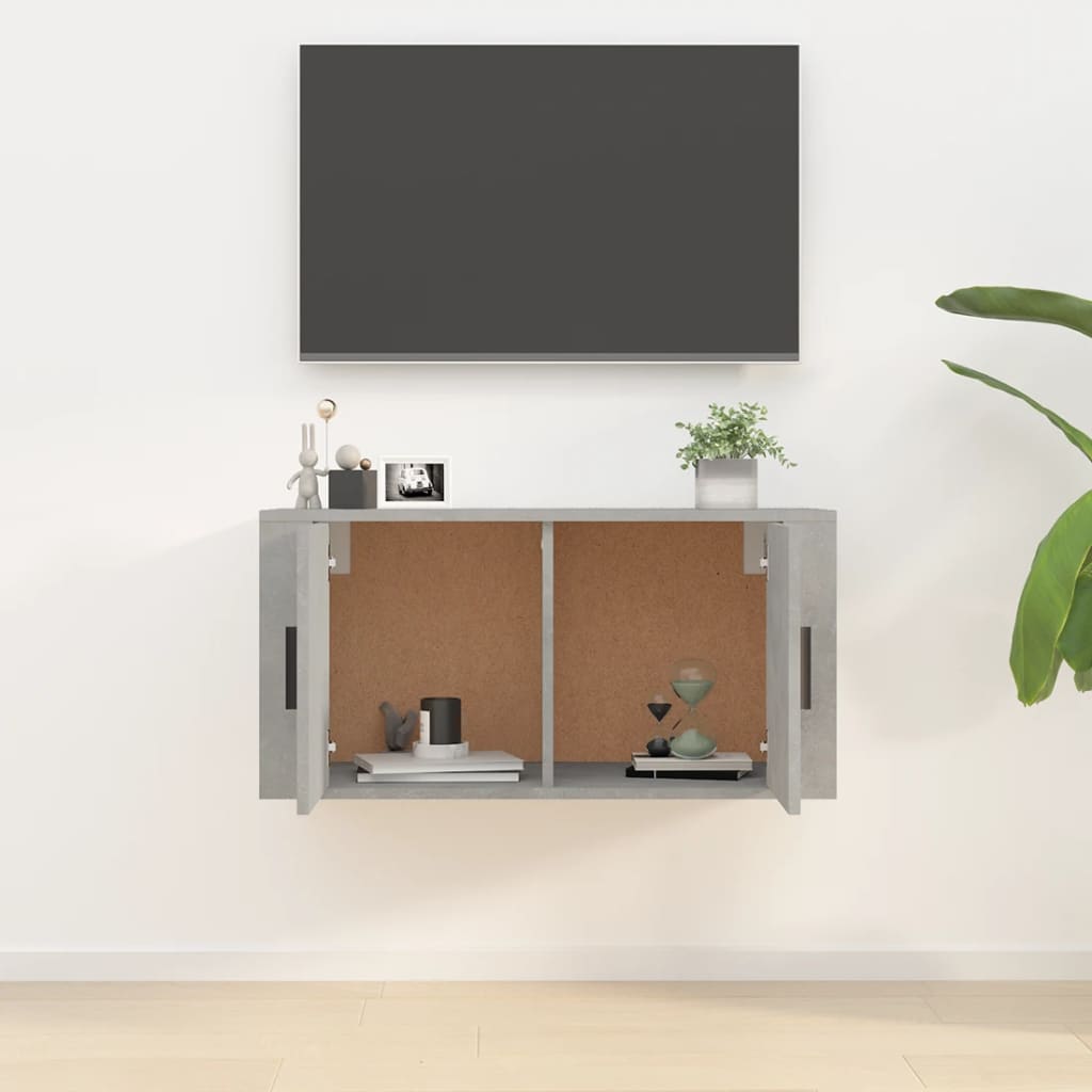 Vegghengte TV-benk betonggrå 30,5x30x30 cm